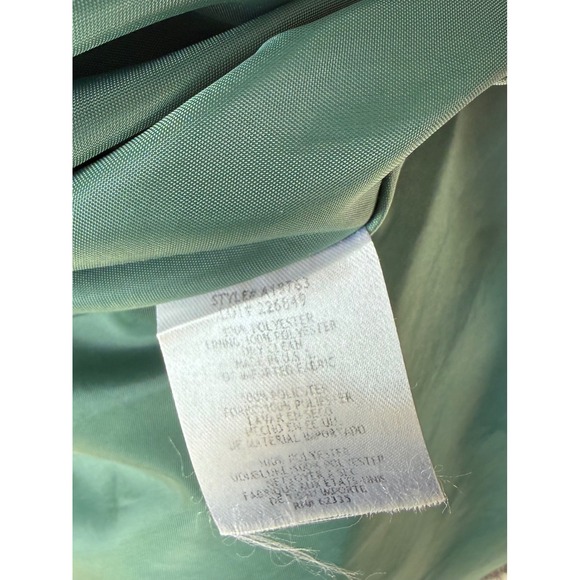 Betsy & Adam Emerald Green Satin High Low Formal Gown Prom Dress Pockets Size 4 - Picture 15 of 15